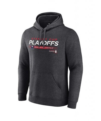 Men's Branded Charcoal Washington Capitals 2022 Stanley Cup Playoffs Playmaker Pullover Hoodie $32.12 Sweatshirt