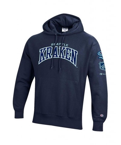 Men's Navy Seattle Kraken Capsule O&B Pullover Hoodie $29.93 Sweatshirt