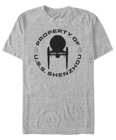 Star Trek Men's Discovery Property of U.S.S. Shenzhou Short Sleeve T-Shirt Gray $16.80 T-Shirts