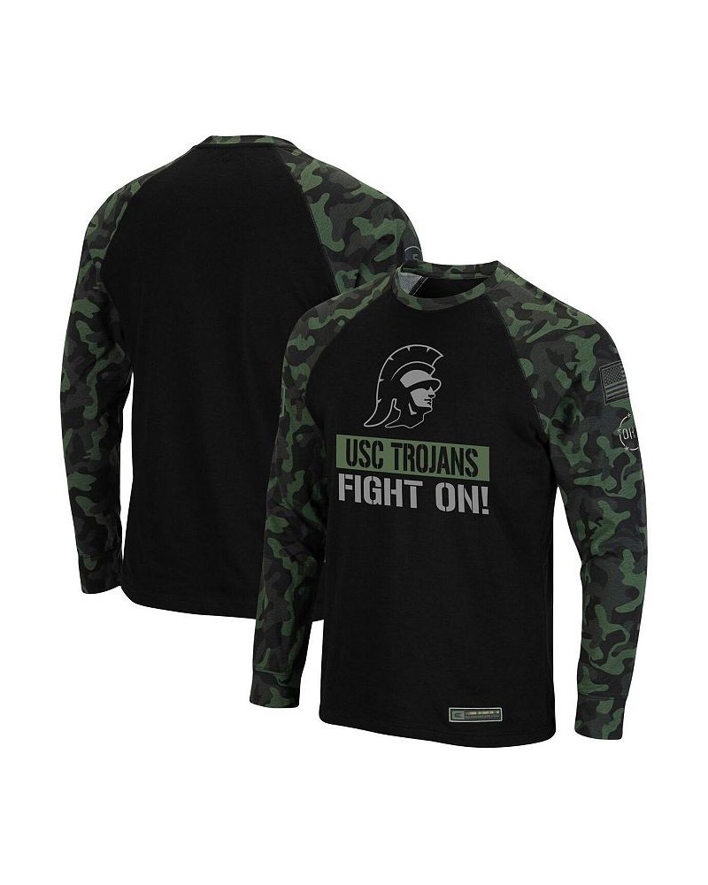 Men's Black, Camo USC Trojans Big and Tall OHT Military-Inspired Appreciation Raglan Long Sleeve T-shirt $28.60 T-Shirts