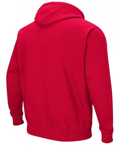 Men's Red Wisconsin Badgers Arch Logo 3.0 Pullover Hoodie $26.31 Sweatshirt