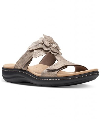 Women's Laurieann Madi Flower-Trimmed Sandals Gray $39.52 Shoes