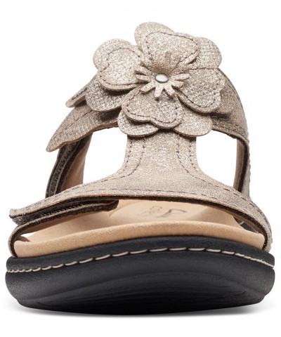 Women's Laurieann Madi Flower-Trimmed Sandals Gray $39.52 Shoes