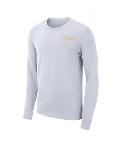 Men's White Purdue Boilermakers Basketball Arena Long Sleeve T-shirt $25.64 T-Shirts