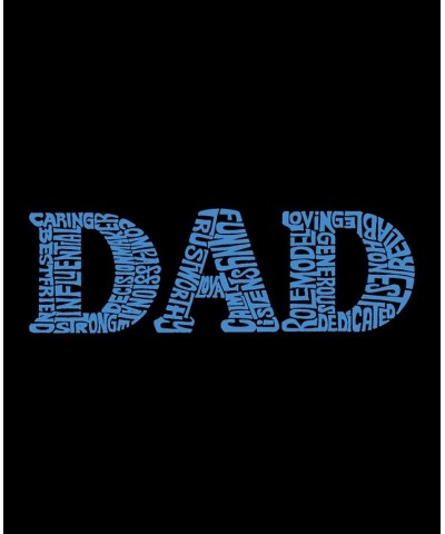 Men's Dad Raglan Baseball Word Art T-shirt Black $20.70 T-Shirts