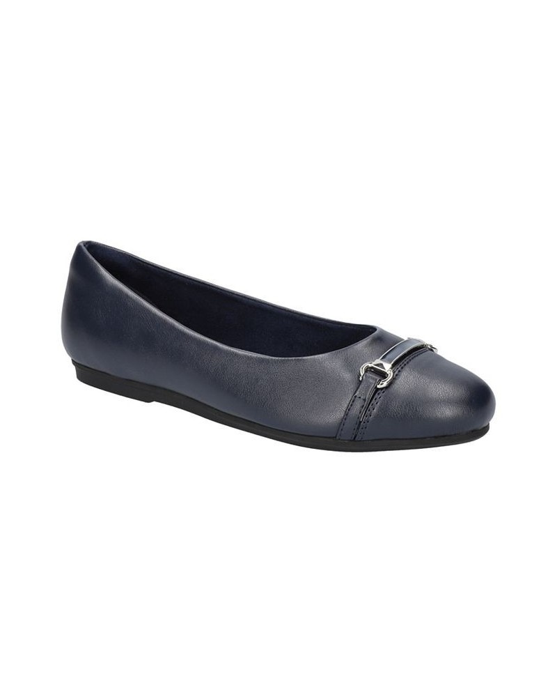 Women's Asher Flats Blue $31.50 Shoes