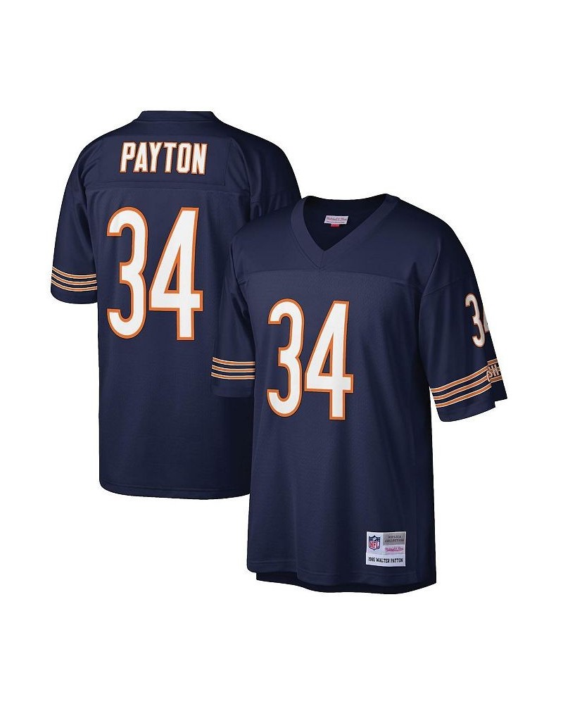 Men's Walter Payton Navy Chicago Bears Big and Tall 1985 Retired Player Replica Jersey $83.30 Jersey