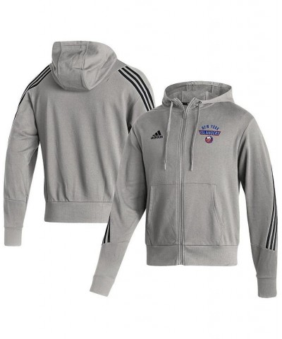 Men's Heathered Gray New York Islanders Fashion Full-Zip Hoodie $31.89 Sweatshirt