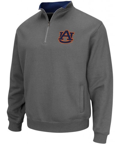 Men's Charcoal Auburn Tigers Tortugas Logo Quarter-Zip Pullover Jacket $32.39 Sweatshirt