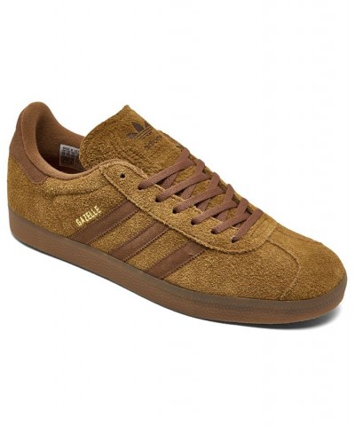 Men's Originals Gazelle Casual Sneakers Brown $36.30 Shoes