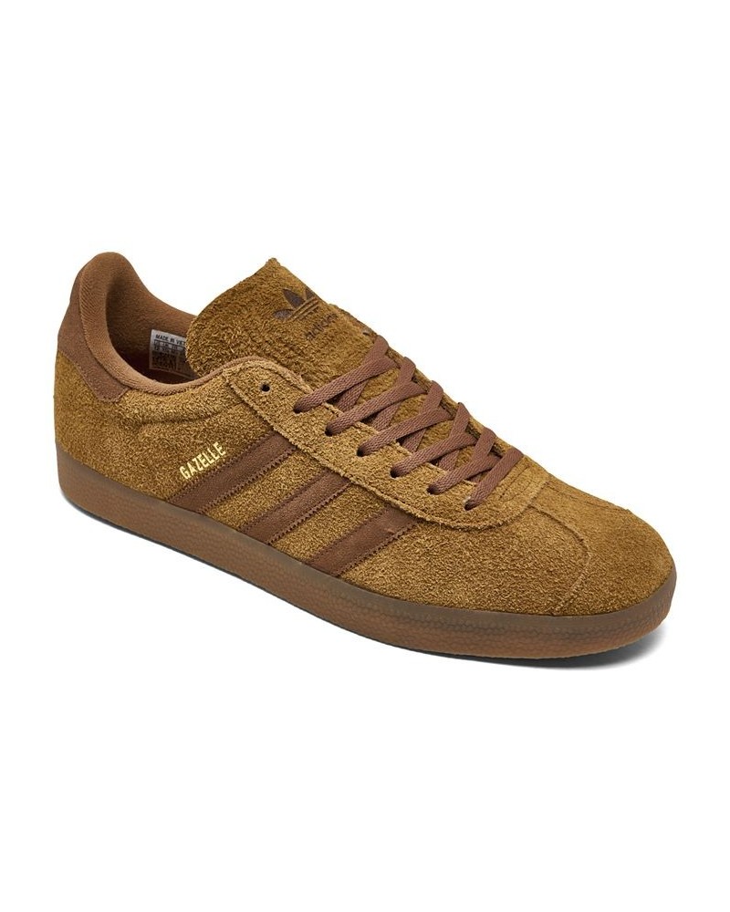 Men's Originals Gazelle Casual Sneakers Brown $36.30 Shoes