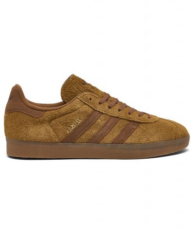 Men's Originals Gazelle Casual Sneakers Brown $36.30 Shoes