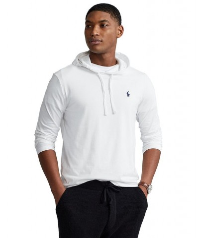 Men's Jersey Hooded T-Shirt White $35.78 Sweatshirt