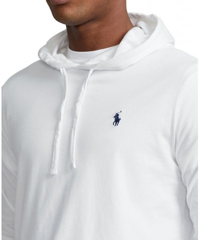 Men's Jersey Hooded T-Shirt White $35.78 Sweatshirt