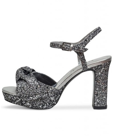 Women's Miya Glitter Dress Sandals Black $90.44 Shoes