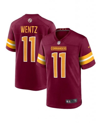 Men's Carson Wentz Burgundy Washington Commanders Game Jersey $36.38 Jersey