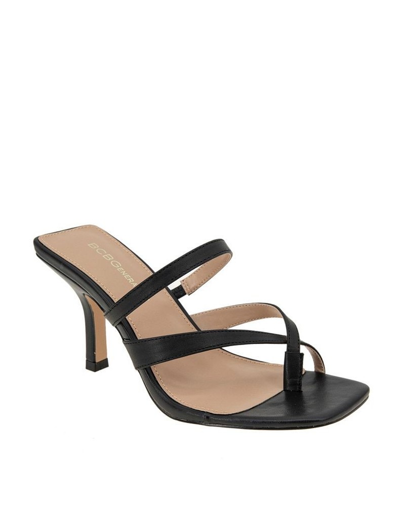 Women's Mosina Strappy Sandal Black $47.69 Shoes