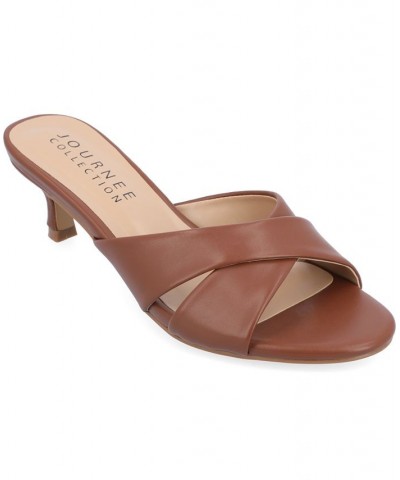 Women's Berkly Slip-on Heel Brown $45.00 Shoes