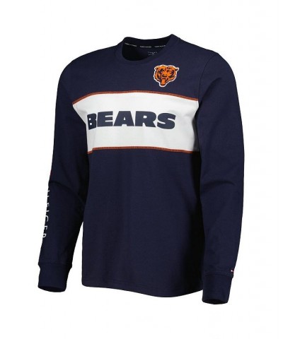 Men's Navy Chicago Bears Peter Team Long Sleeve T-shirt $36.75 T-Shirts