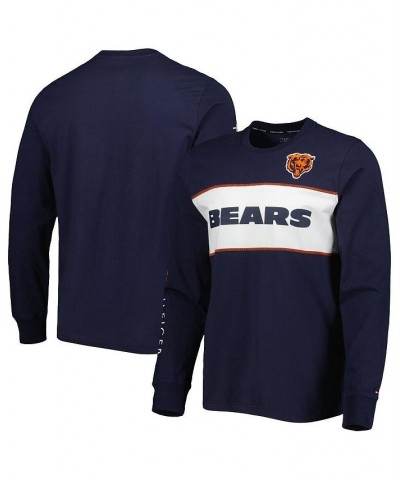 Men's Navy Chicago Bears Peter Team Long Sleeve T-shirt $36.75 T-Shirts