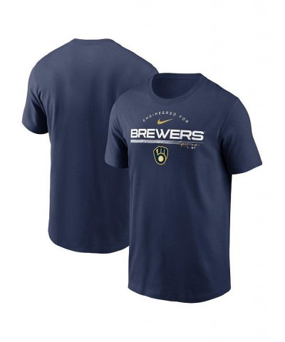 Men's Navy Milwaukee Brewers Team Engineered Performance T-shirt $22.50 T-Shirts