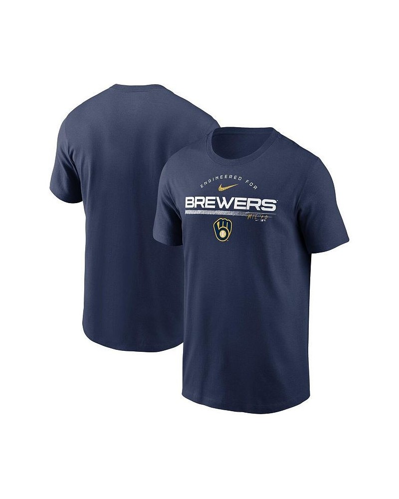 Men's Navy Milwaukee Brewers Team Engineered Performance T-shirt $22.50 T-Shirts