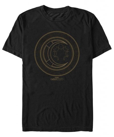 Men's Moon Knight Hieroglyphics Logo Short Sleeve T-shirt Black $15.40 T-Shirts