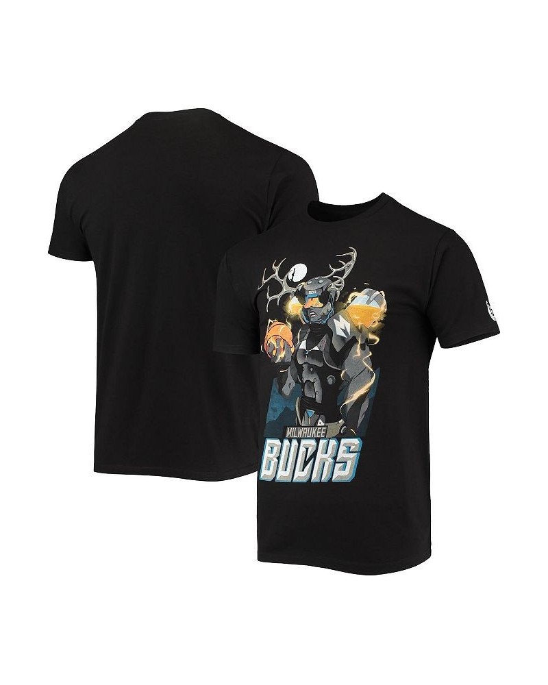 Men's NBA x McFlyy Black Milwaukee Bucks Identify Artist Series T-shirt $30.00 T-Shirts