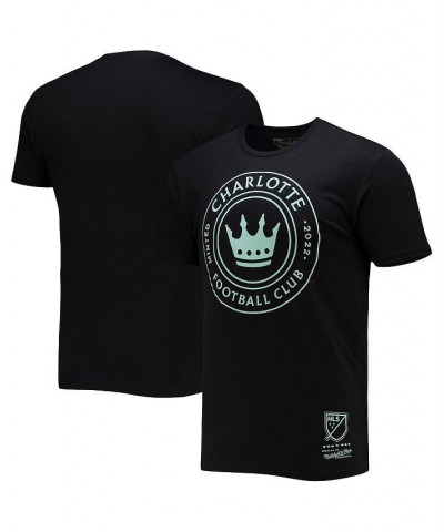 Men's Black Charlotte FC Primary Logo T-shirt $18.90 T-Shirts