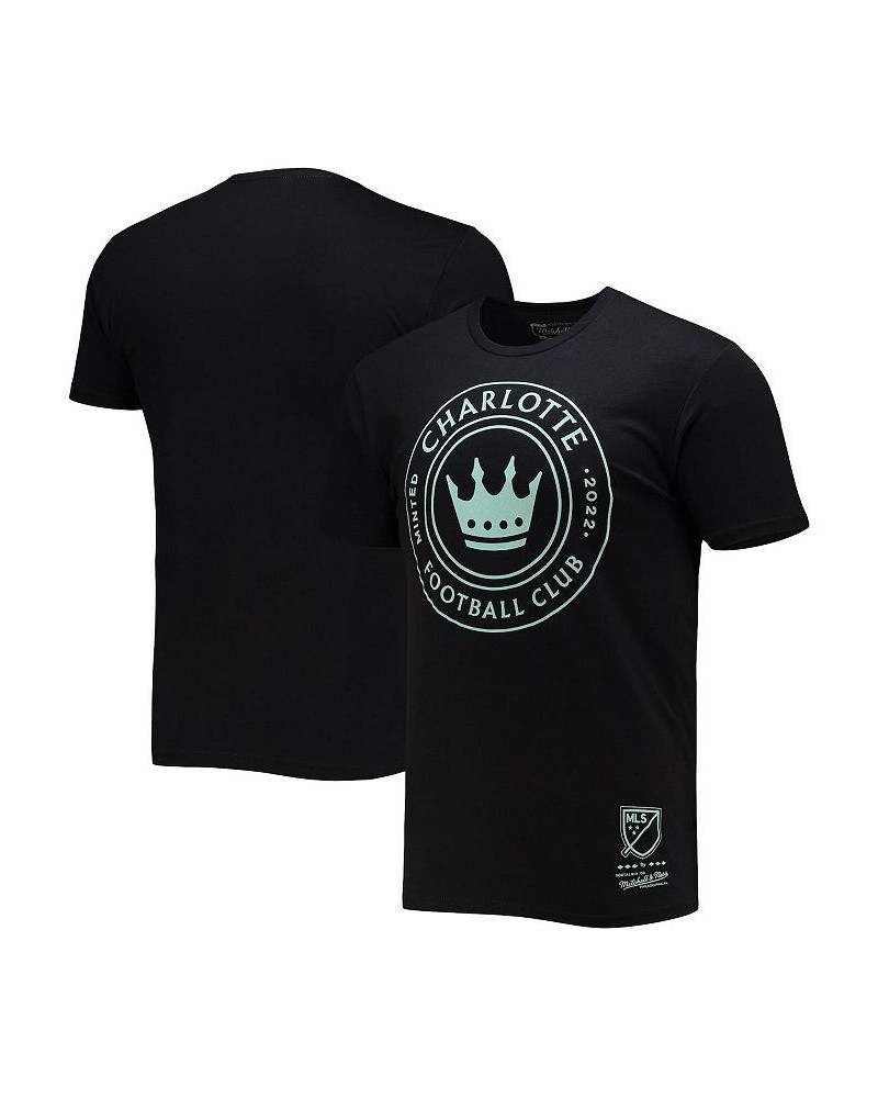 Men's Black Charlotte FC Primary Logo T-shirt $18.90 T-Shirts