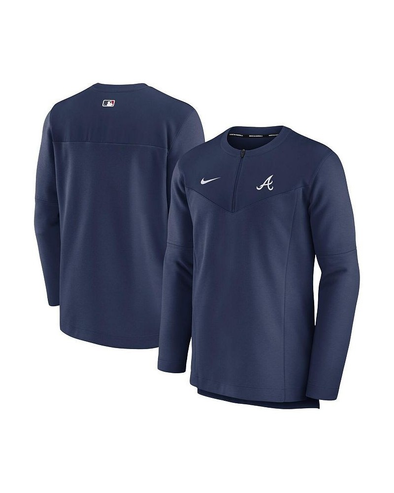 Men's Navy Atlanta Braves Authentic Collection Game Time Performance Half-Zip Top $50.34 T-Shirts