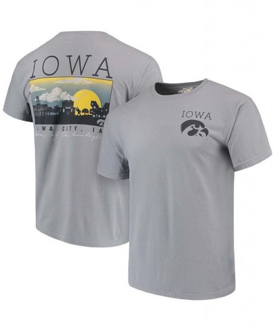 Men's Gray Iowa Hawkeyes Comfort Colors Campus Scenery T-shirt $17.64 T-Shirts