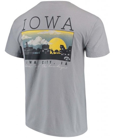 Men's Gray Iowa Hawkeyes Comfort Colors Campus Scenery T-shirt $17.64 T-Shirts