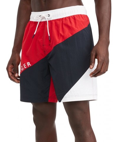 Men's Colorblocked Drawstring 7" Swim Trunks PD04 $22.55 Swimsuits