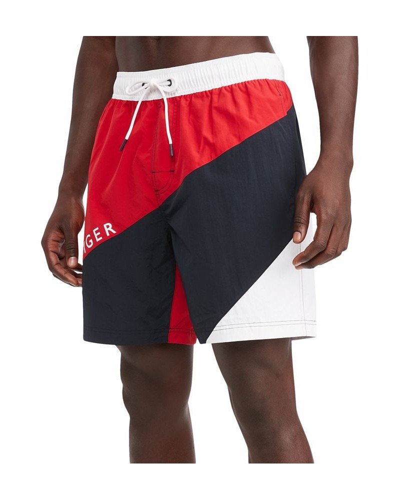 Men's Colorblocked Drawstring 7" Swim Trunks PD04 $22.55 Swimsuits