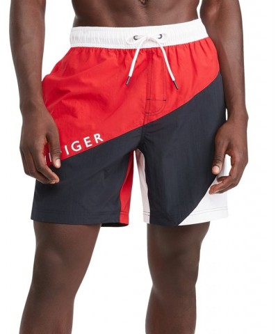 Men's Colorblocked Drawstring 7" Swim Trunks PD04 $22.55 Swimsuits