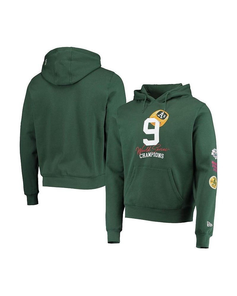 Men's Green Oakland Athletics Count The Rings Pullover Hoodie $45.89 Sweatshirt