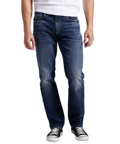 Men's Machray Athletic Fit Straight Leg Jeans Blue $35.78 Jeans