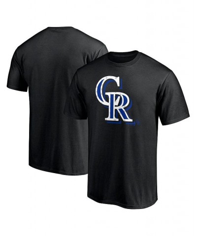 Men's Branded Black Colorado Rockies Red White and Team Logo T-shirt $23.59 T-Shirts