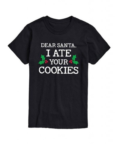 Men's I Ate Your Cookies Short Sleeve T-shirt Black $14.35 T-Shirts