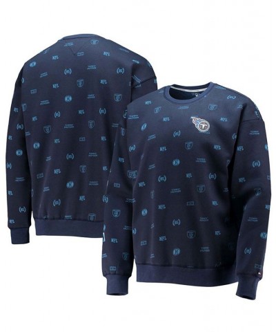 Men's Navy Tennessee Titans Reid Graphic Pullover Sweatshirt $35.10 Sweatshirt