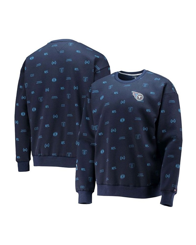 Men's Navy Tennessee Titans Reid Graphic Pullover Sweatshirt $35.10 Sweatshirt