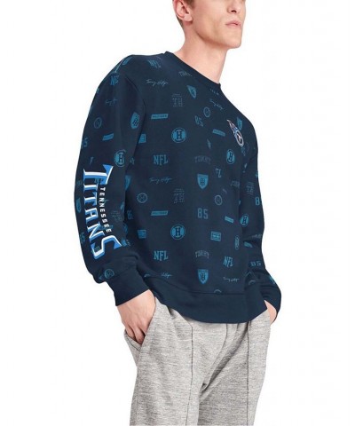 Men's Navy Tennessee Titans Reid Graphic Pullover Sweatshirt $35.10 Sweatshirt