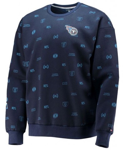 Men's Navy Tennessee Titans Reid Graphic Pullover Sweatshirt $35.10 Sweatshirt