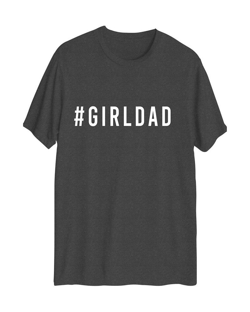 Men's Hash Tag Girl Dad Short Sleeve Graphic T-shirt Gray $19.24 T-Shirts