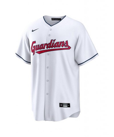 Men's Shane Bieber White Cleveland Guardians Replica Player Jersey $56.55 Jersey