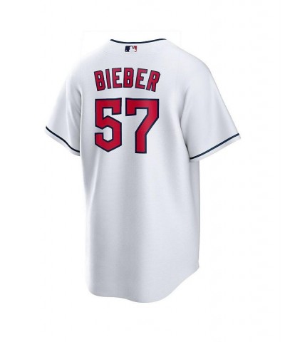 Men's Shane Bieber White Cleveland Guardians Replica Player Jersey $56.55 Jersey