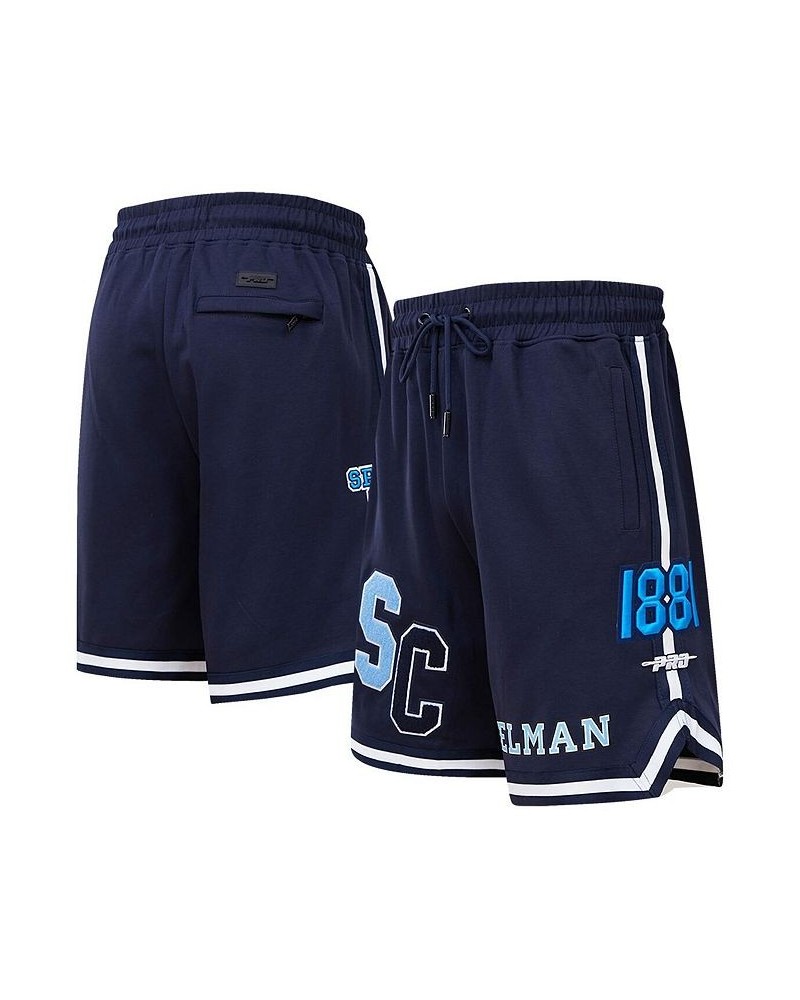 Men's Navy Spelman College Jaguars University Classic Shorts $38.50 Shorts