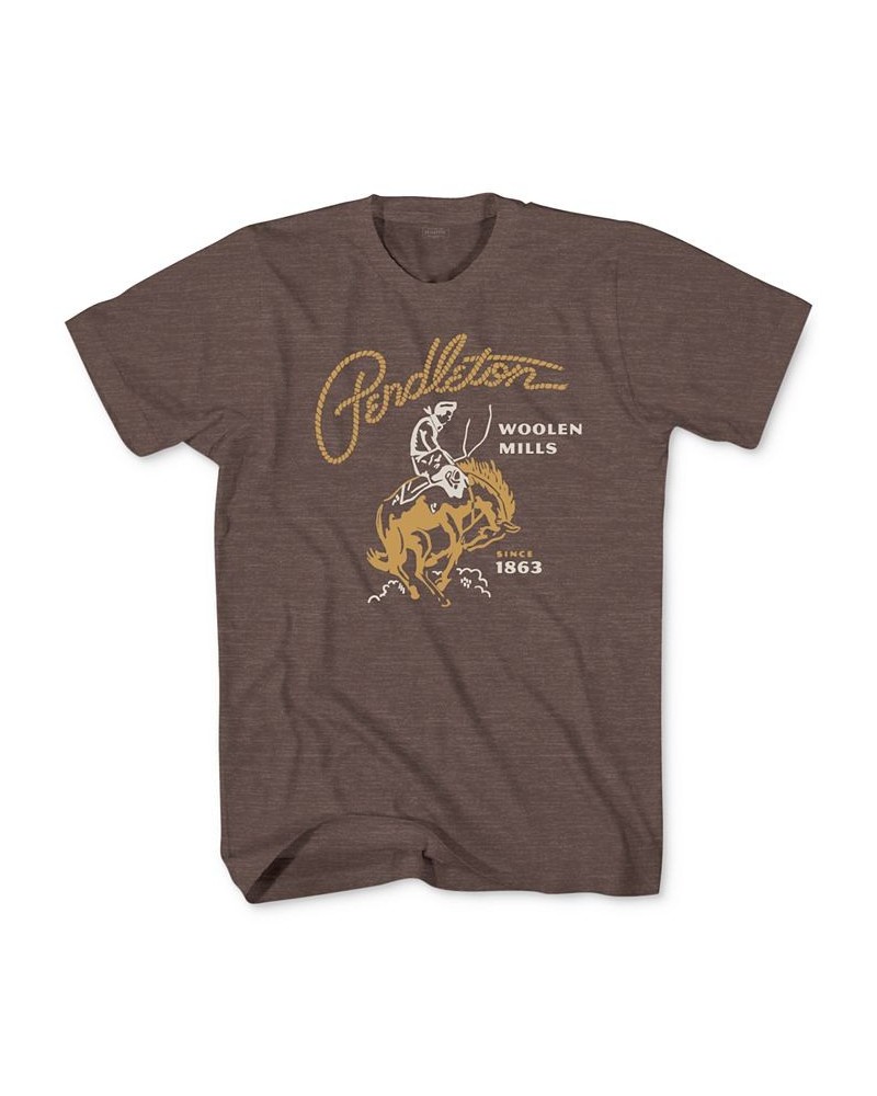 Men's Rodeo Graphic T-Shirt Brown $23.14 T-Shirts