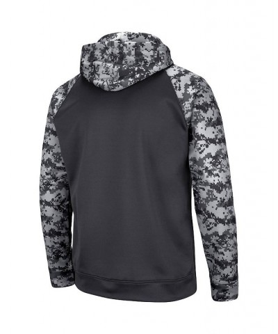 Men's Charcoal NDSU Bison OHT Military-Inspired Appreciation Digital Camo Pullover Hoodie $37.50 Sweatshirt